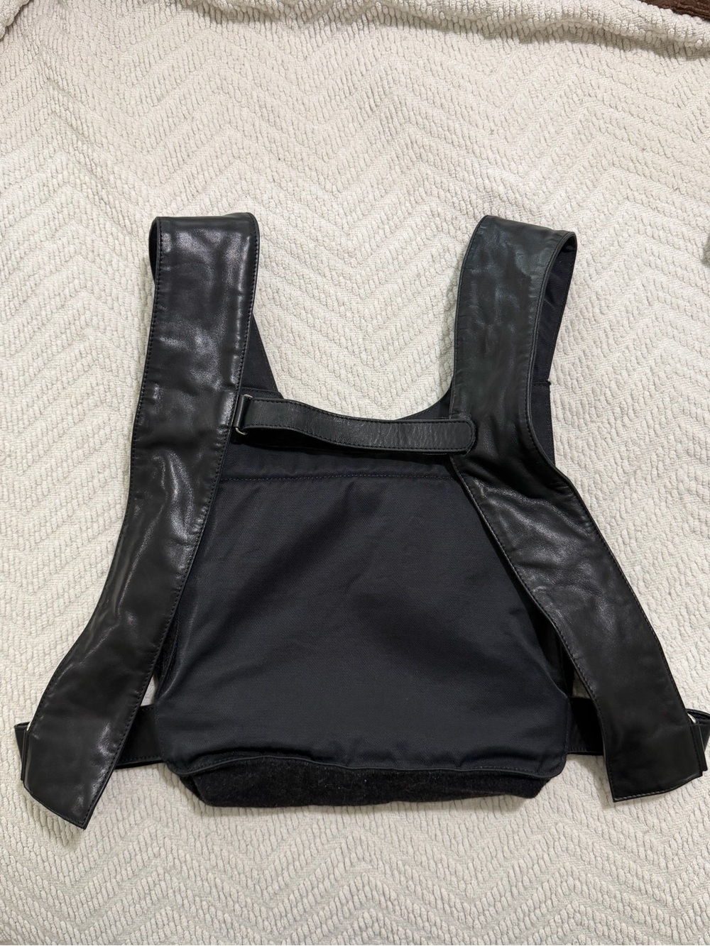 RUDSAK Black leather +Wool-Blend Harness backpack. Super cool piece. - Picture 11 of 17
